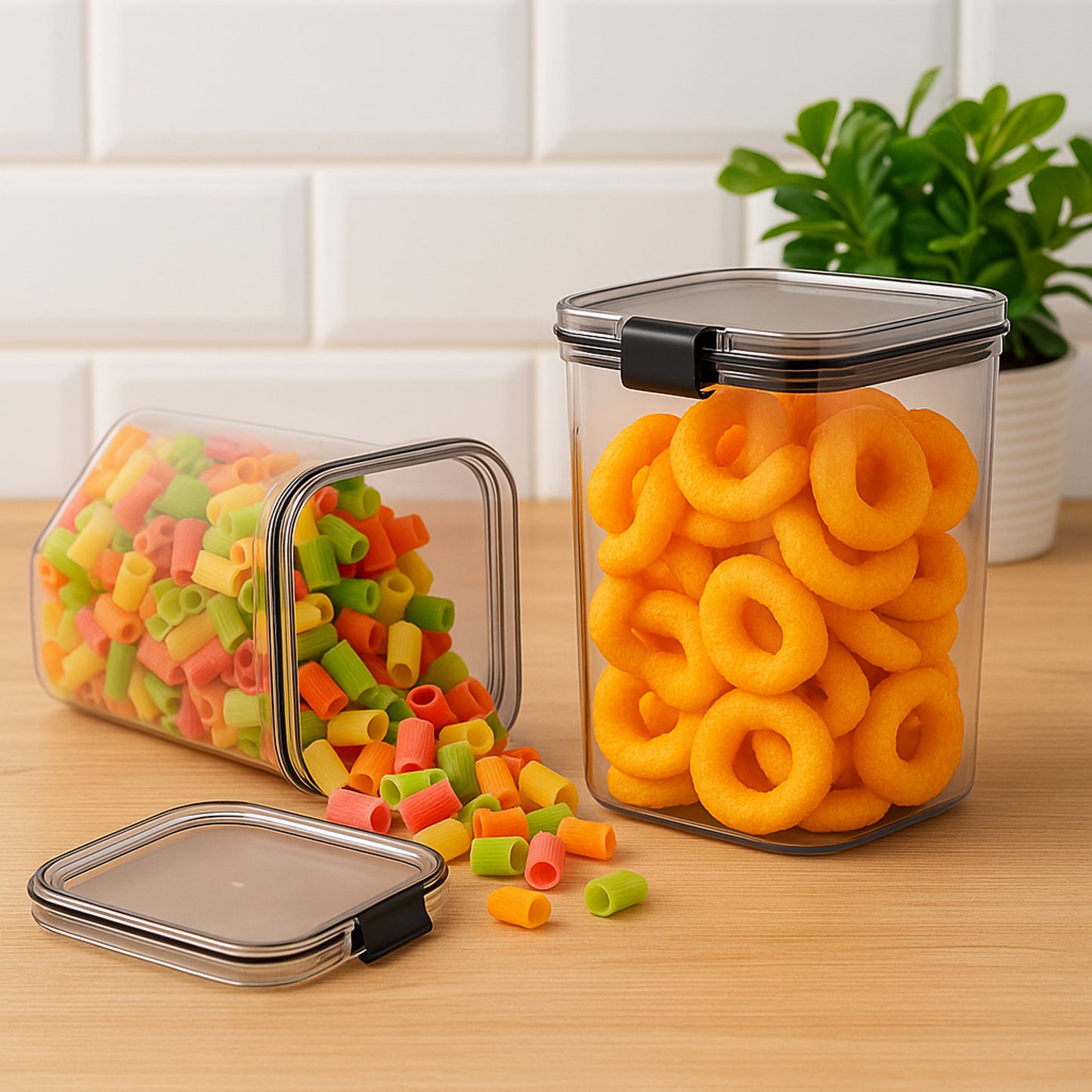1200 Ml Airtight Lock Lock Food Storage Container Set 2 Piece