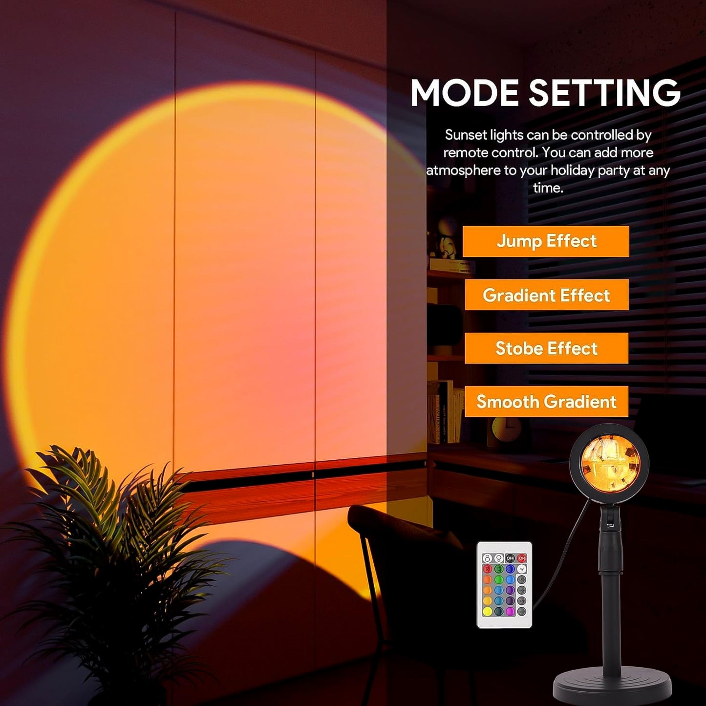 4 Colors Sunset Lamp Sunset Projection Lamp Led Night Lights