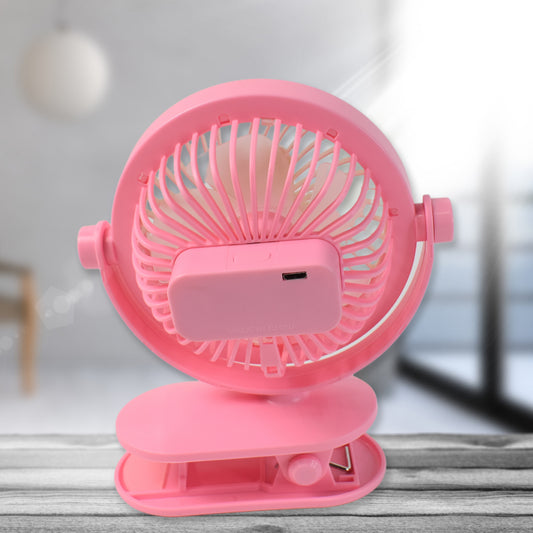 Usb Portable Mini Desk Fan With Light Personal Table Fan For Office School Home Use (1 Pc)