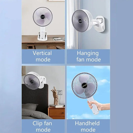 Multifunctional Usb Desk Fan Clipped Fan (1 Pc With Brown Box)