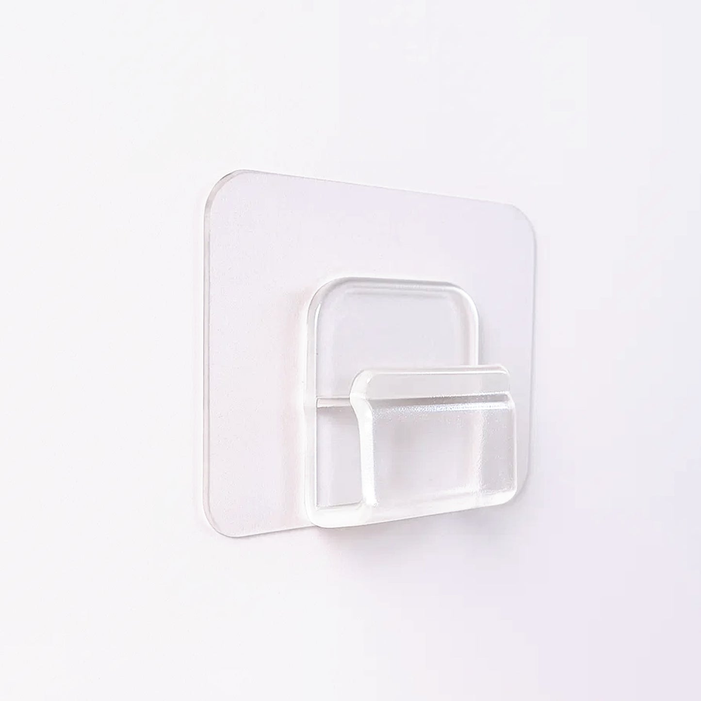 Cute Cartoon Print Transparent Wall Hook With Self-adhesive Back (1 Pc)