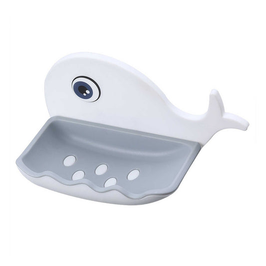 Fish Shape Soap Holder – Double Layer, Adhesive & Wall Mounted (1 Pc)