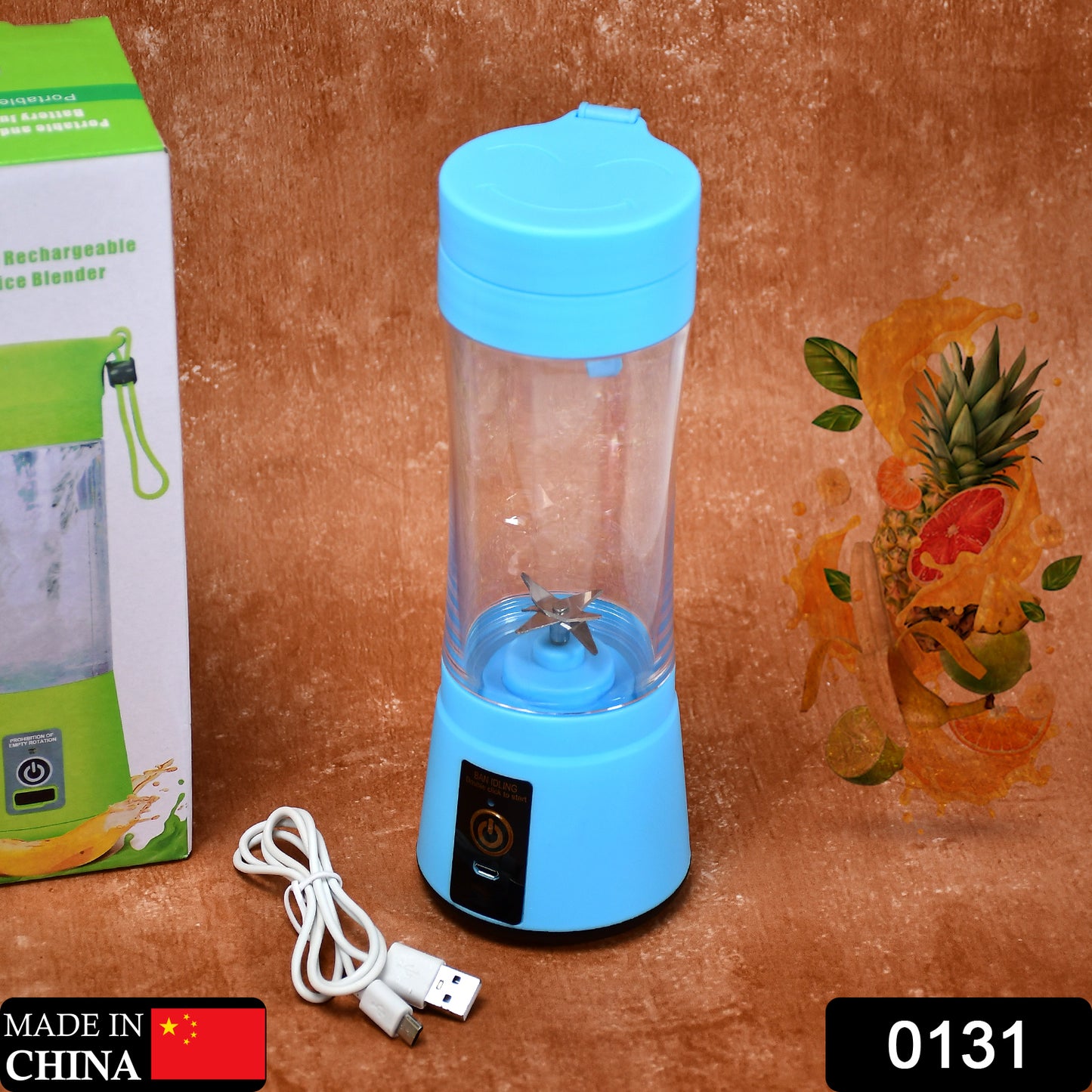 Portable USB Juicer Cup – 6 Blade Rechargeable Blender (1 Pc)