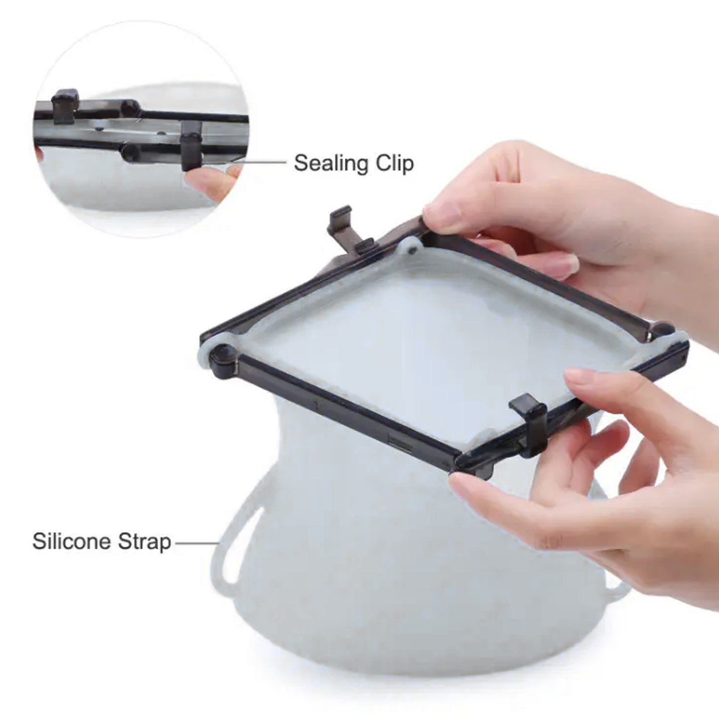 Reusable Silicone Food Storage Bags – Leakproof & BPA Free (Set of 3)