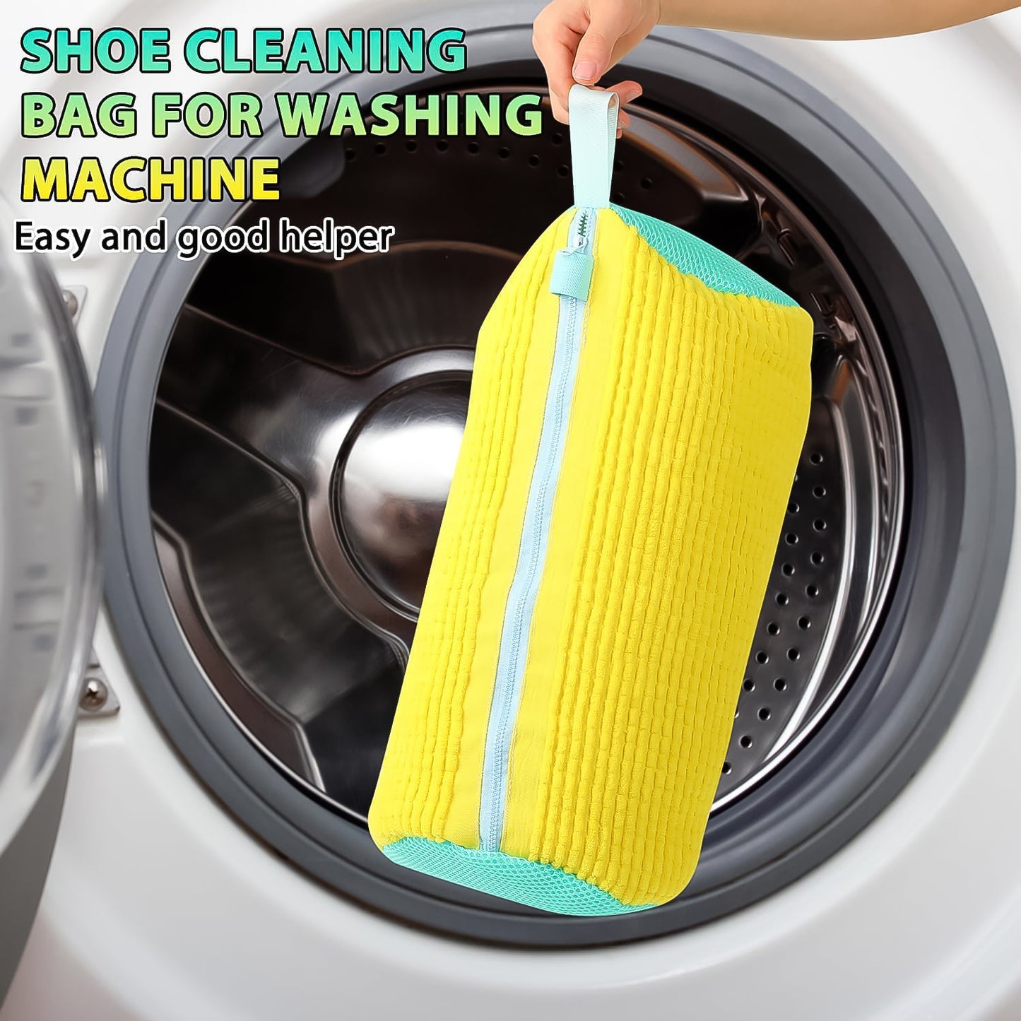 Shoe Cleaning Mop Cover With Microfiber Chenille Lining Zipper (1 Pc)