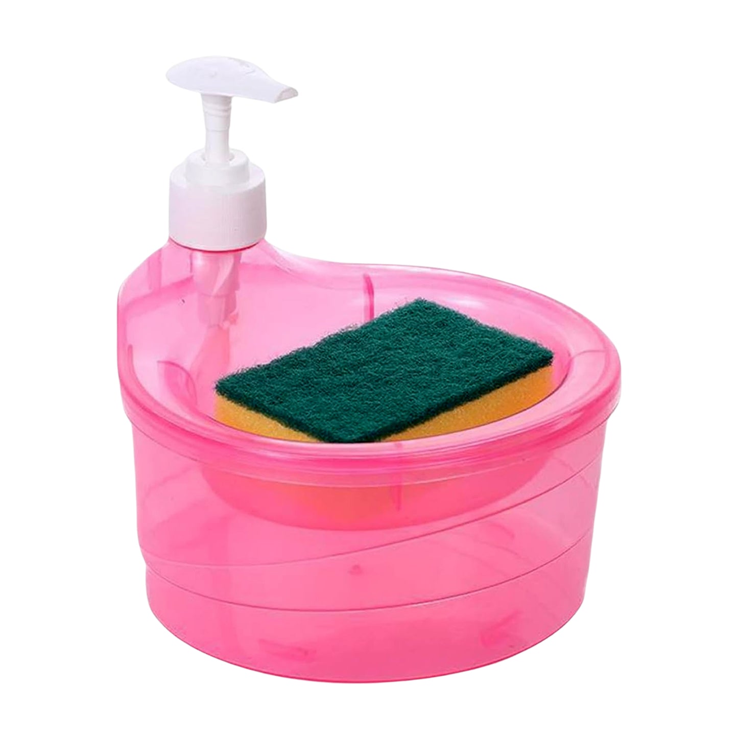 2-in-1 Liquid Soap Dispenser – With Pump and Sponge Holder (1 Pc)