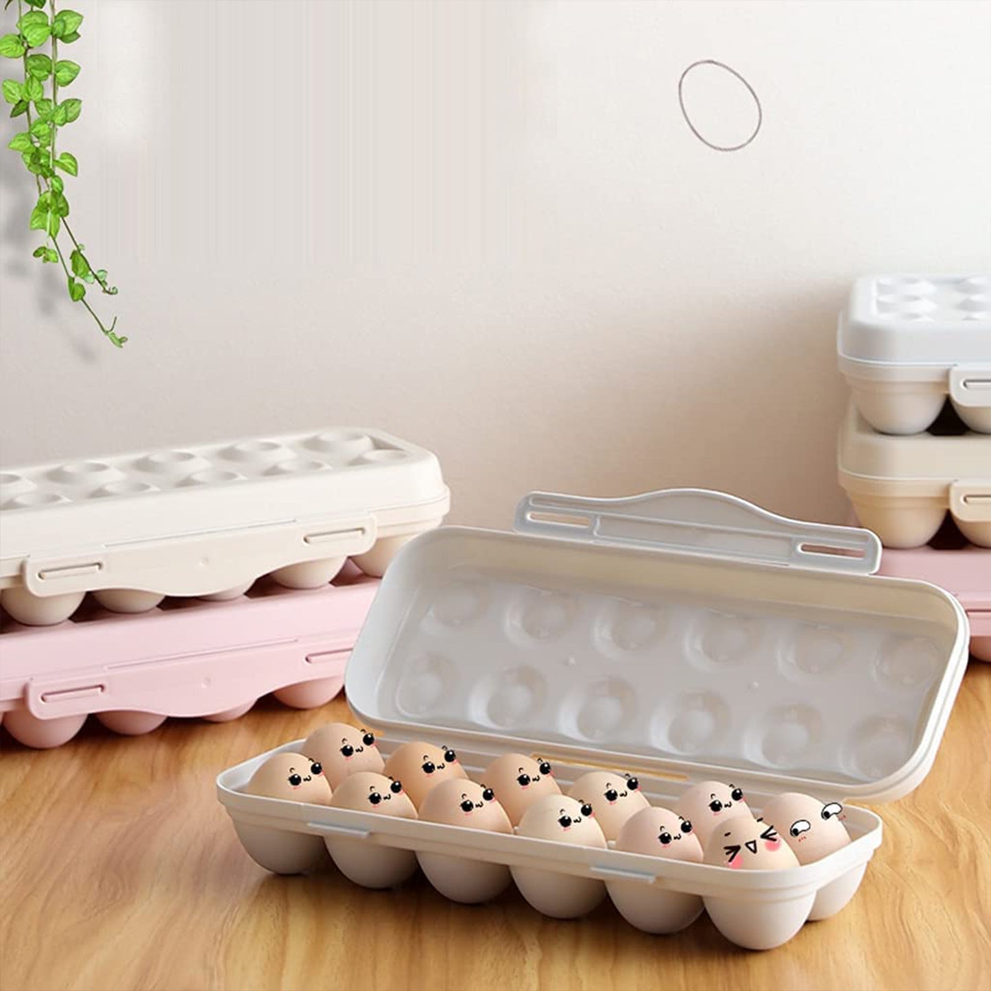 18-Grid Egg Holder – Shockproof Storage Box with Buckle (1 Pc)