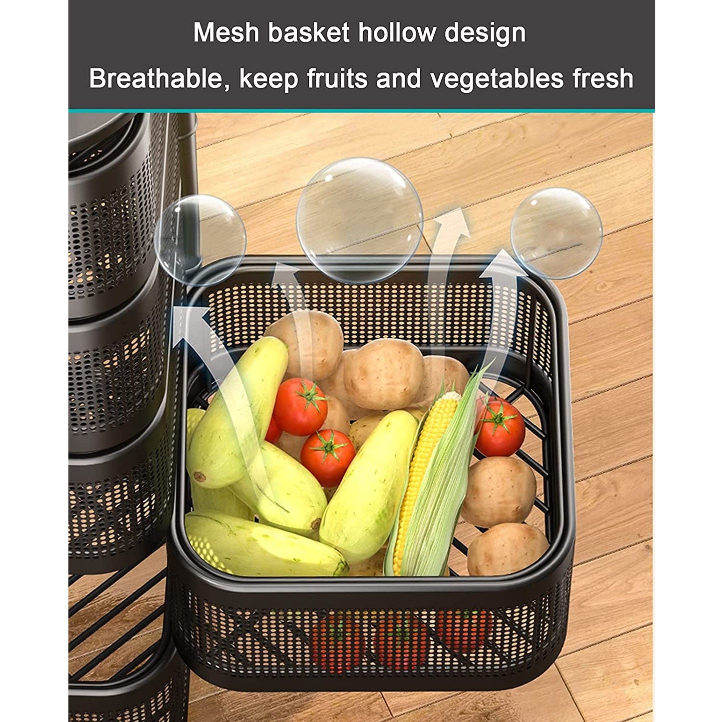 High Quality Metal Kitchen Trolley (3layer)