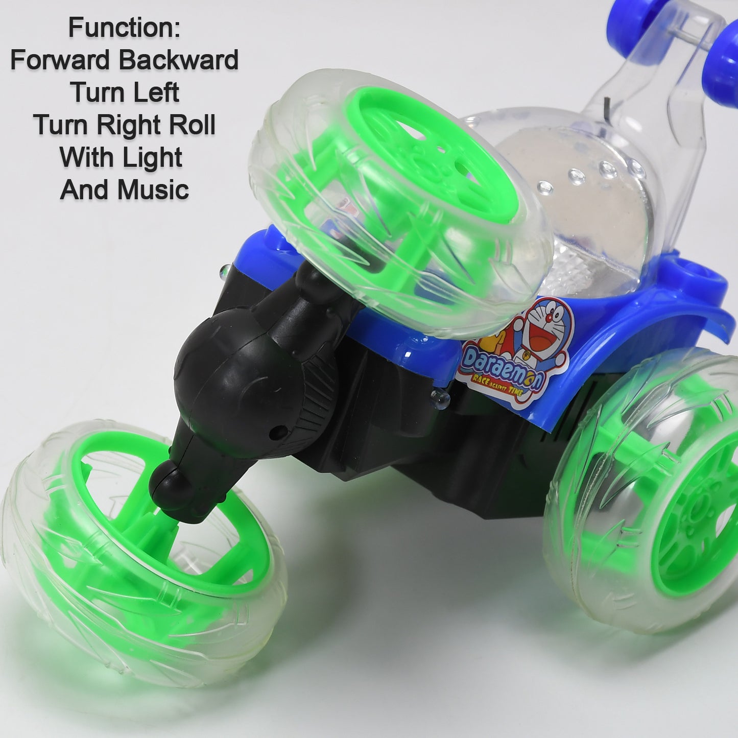 Rechargeable 360° Stunt RC Car – With 3D Lights & Music for Kids (1 Pc)