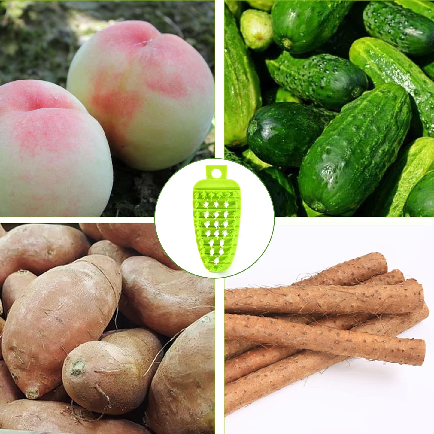 Plastic Fruit Vegetable Brush (1 Pc)