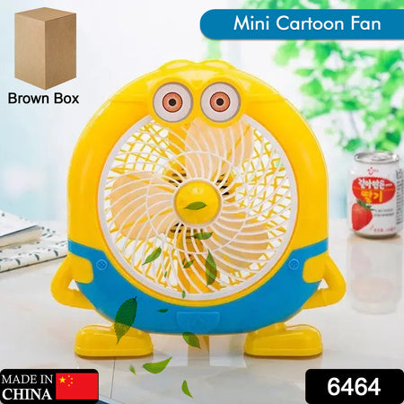Plastic Cute Mini Cartoon Electric Usb Fan Desk Fan For Children (Battery Not Include)