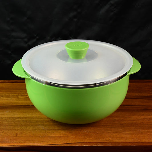 2200ml Microwave-safe Plastic Serving Bowl With Lid (1 Pc)