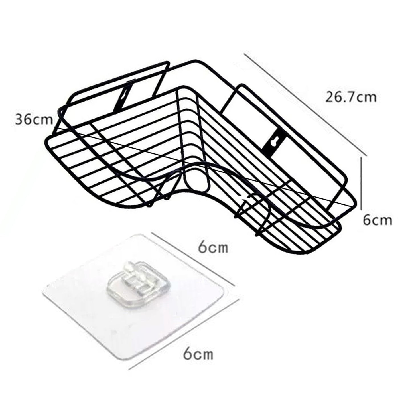 Self-adhesive Kitchen-bathroom Corner Shelf Organiser Storage Rack