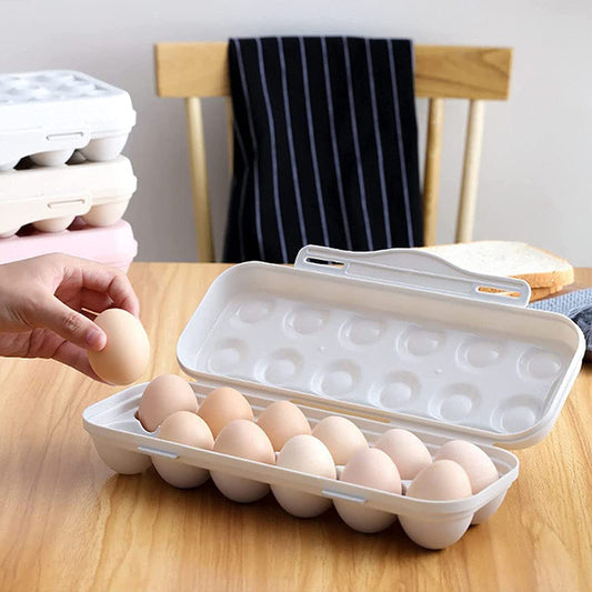 18-Grid Egg Holder – Shockproof Storage Box with Buckle (1 Pc)