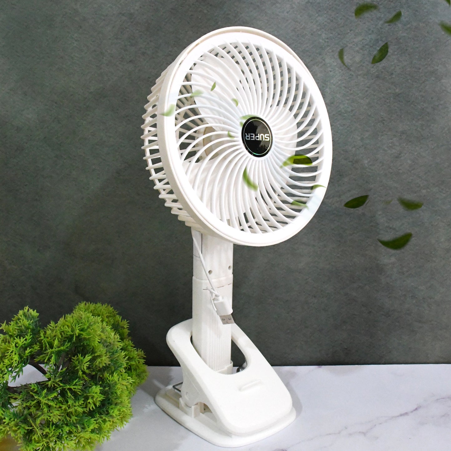 Multifunctional Usb Desk Fan Clipped Fan (1 Pc With Brown Box)