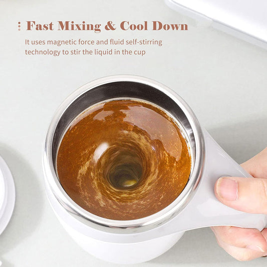 Portable Self-Stirring Mug – Stainless Steel Travel Cup