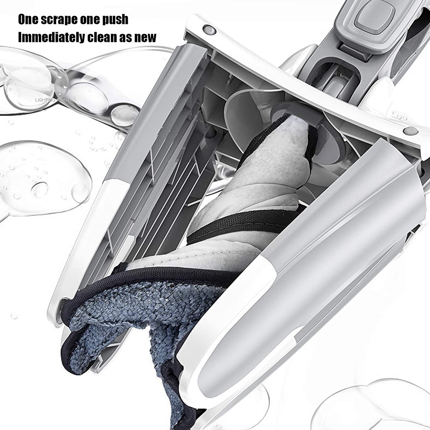 X-Shape Flat Mop – Hands-Free Squeeze, 360° Head with Microfiber Pad (1 Pc)