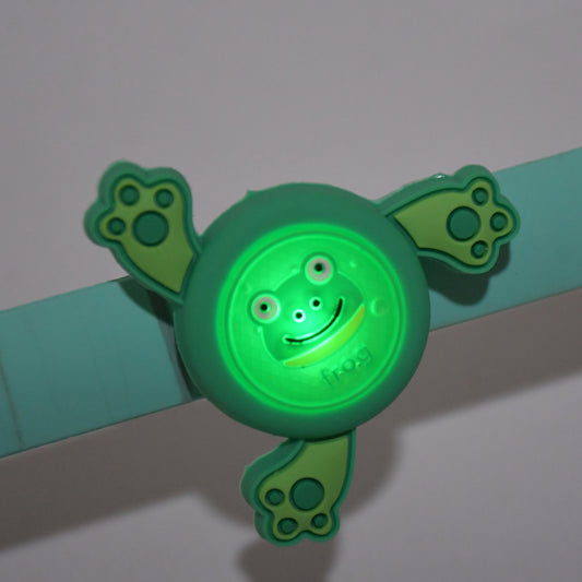 Led Light Spinning Slap Kids Cartoon Bracelet Wrist Band (1 Pc)
