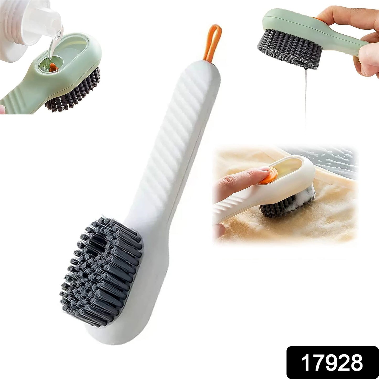 Scrubbing Brush with Soap Dispenser – For Shoes & Clothes (1 Pc)