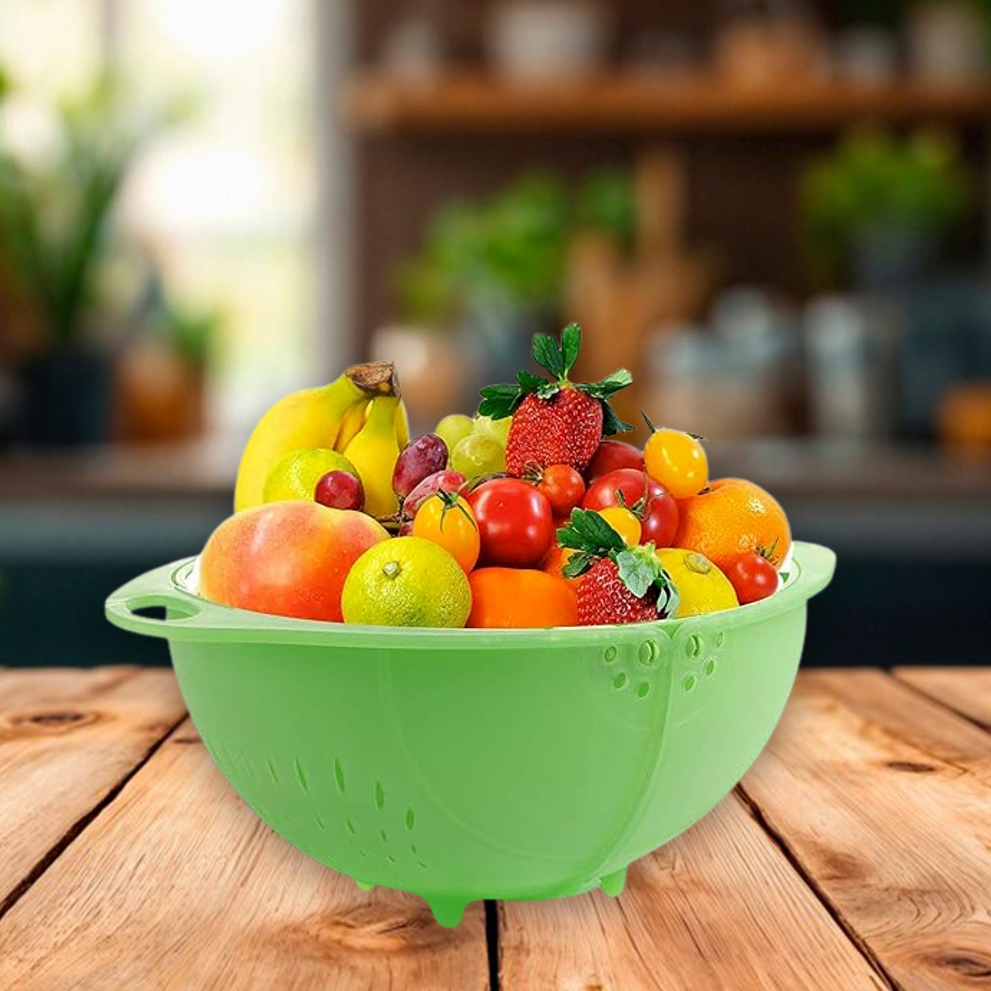 Smart Basket 3in1 Multiuse Fruit And Vegetable Bowl (1 Pc Mix Color)