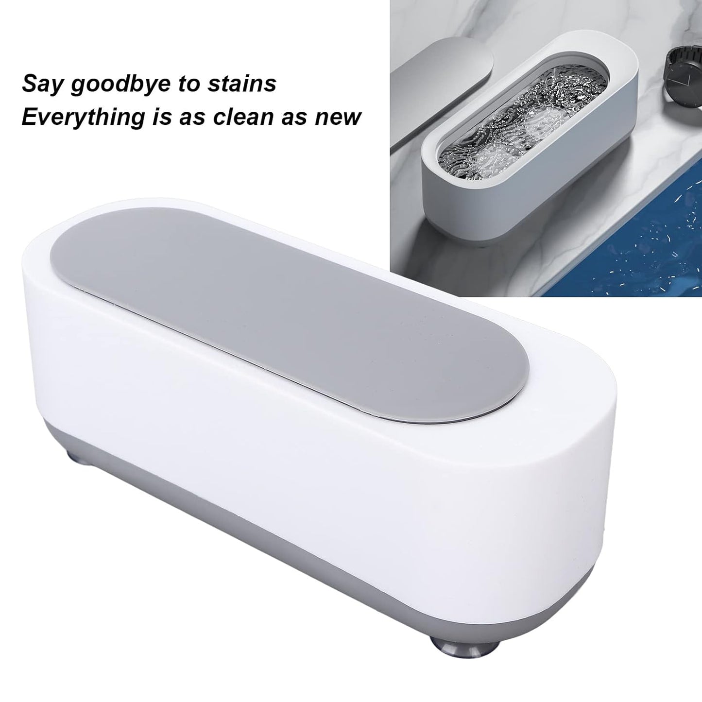 Portable Ultrasonic Cleaner – For Rings, Silver, Glasses & More