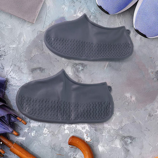 Reusable Silicone Shoe Cover – Grey, Waterproof & Non-Slip (1 Pair)