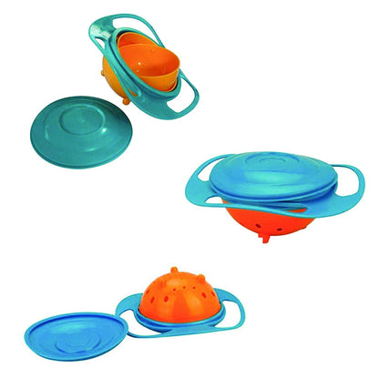 Portable Non Spill Feeding Toddler Gyro Bowl 360 Degree Rotating Dish