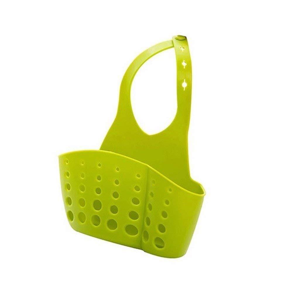 Adjustable Kitchen Bathroom Water Drainage Plastic Basketbag With Faucet Sink Caddy