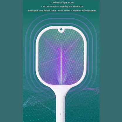 Rechargeable Mosquito Killer Racket with UV Light & USB Charging Base