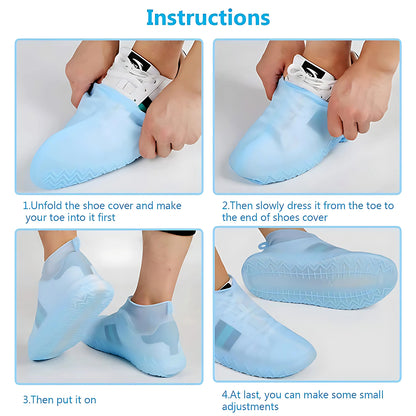 Reusable Silicone Shoe Cover – Non-Slip, Waterproof & Foldable (1 Pair)