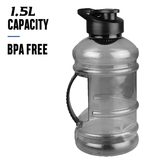 Sports Gym 1.5 Liters Gallon Water Bottle With Mixer And Strainer