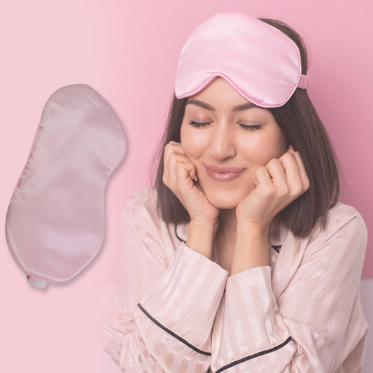 Soft Satin Sleep Mask – Light Blocking Eye Mask for Travel & Rest (1 Pc)