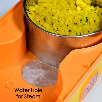 2-Layer Electric Lunch Box – Portable with 4 Stainless Steel Containers (1 Pc)