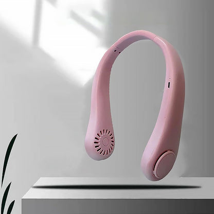 Portable Neck Fan – USB Rechargeable, Bladeless & Hands-Free (1 Pc)