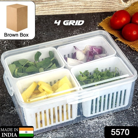 Fridge Storage Box – Vegetable Crisper & Freezer Organizer (1 Pc)