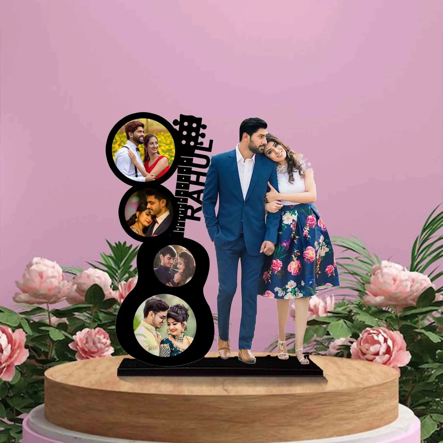 Personalized Table Top Stand Wooden Collage Photo Frame