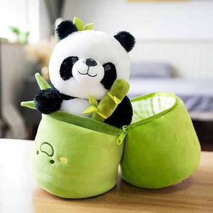 Panda Plush with Bamboo Soft Toy