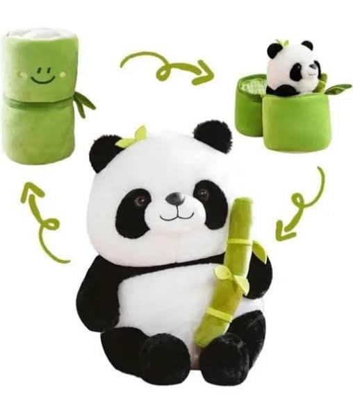 Panda Plush with Bamboo Soft Toy