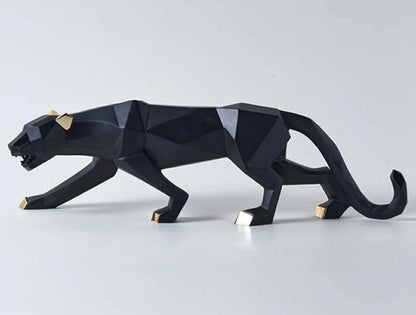 Resin Black Jaguar Showpiece for Home Decor/Black Panther Statue for Living Room Decor, Cheetah Showpiece Office Decor Item, Pack of 1 (Black)