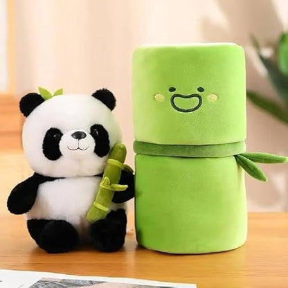 Panda Plush with Bamboo Soft Toy