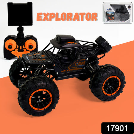 RC Monster Truck with HD Camera – Off-Road Rock Crawler for Kids