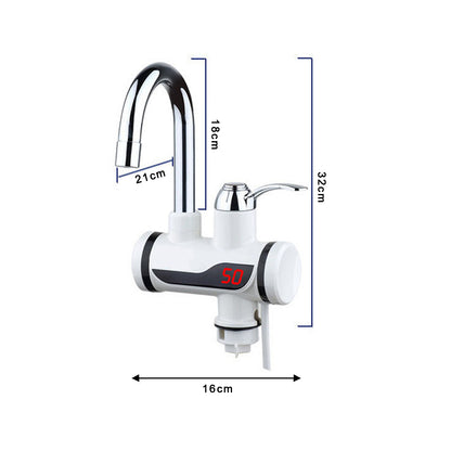 Stainless Steel Led Digital Display Instant Heating Electric Water Heater Faucet Tap