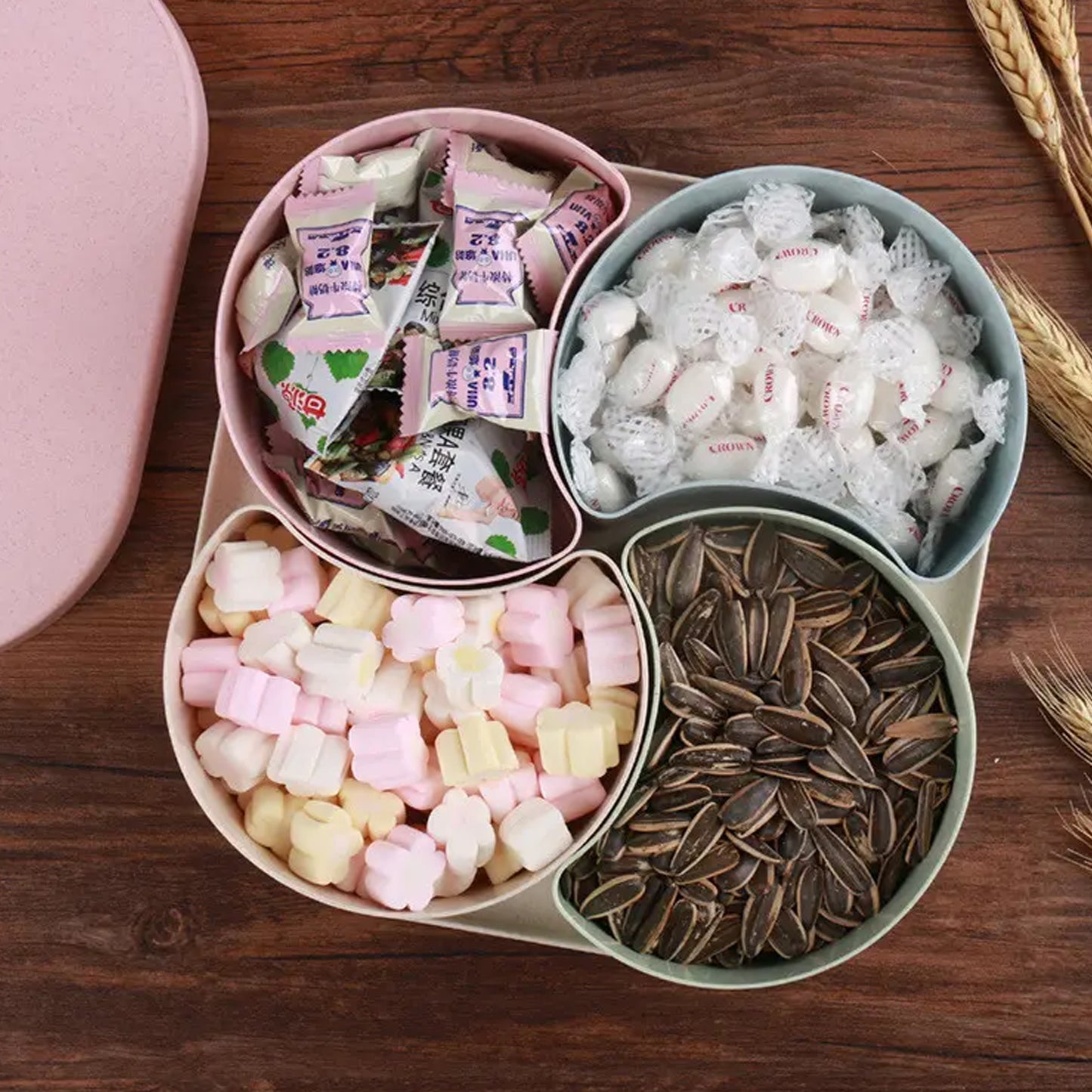 Living Room Candy & Fruit Organizer – 4 Sections