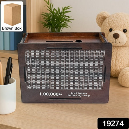 Wooden Money Piggy Bank Money Box