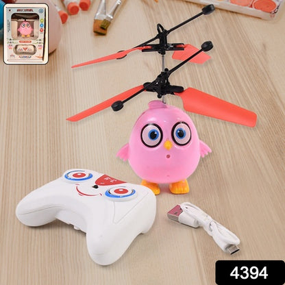 Flying Bird Rc Toy With Led Amp Remote Control  Pink Owl Design (1 Set)