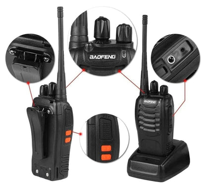 Walkie Talkie For All Ages - Set of 2 - Black