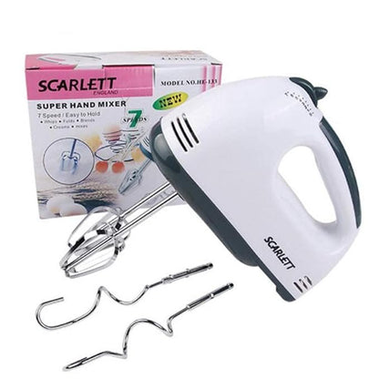 Scarlett Electric 7 Speed Hand Mixer with 4 Pieces