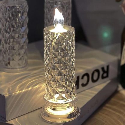 Rose Candles For Home Decoration Crystal Candle Lights