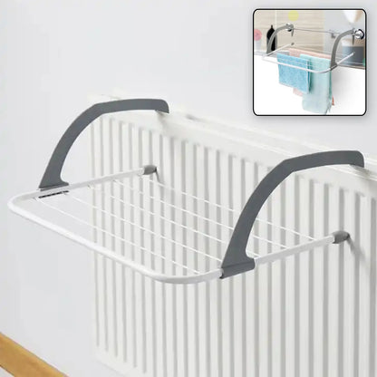 Metal Folding Drying Rack – Clothes Hanger for Balcony, Bathroom & Laundry (1 Pc)