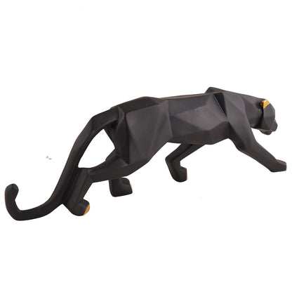 Resin Black Jaguar Showpiece for Home Decor/Black Panther Statue for Living Room Decor, Cheetah Showpiece Office Decor Item, Pack of 1 (Black)